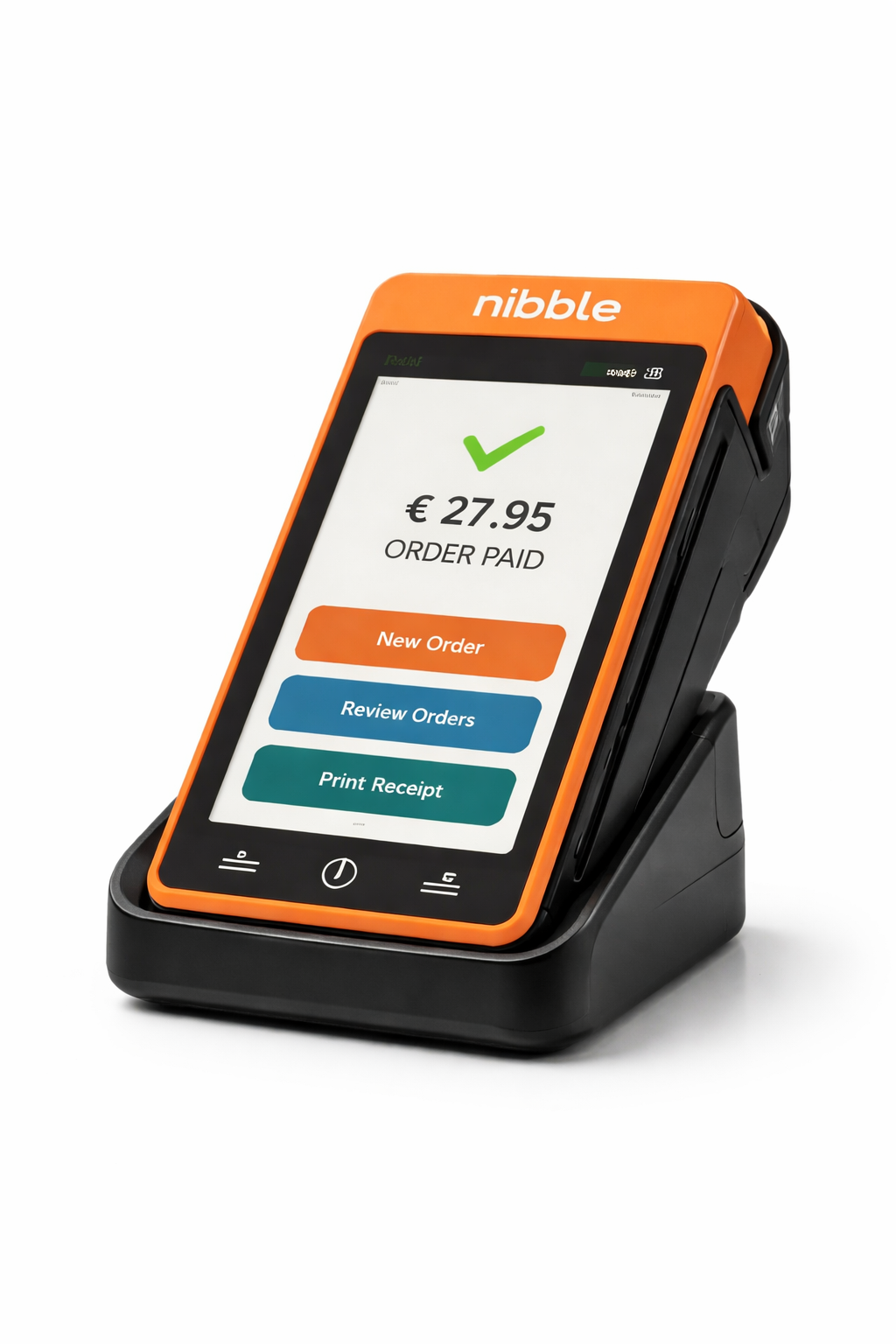 Stripe S700 smart terminal running NibbleOS